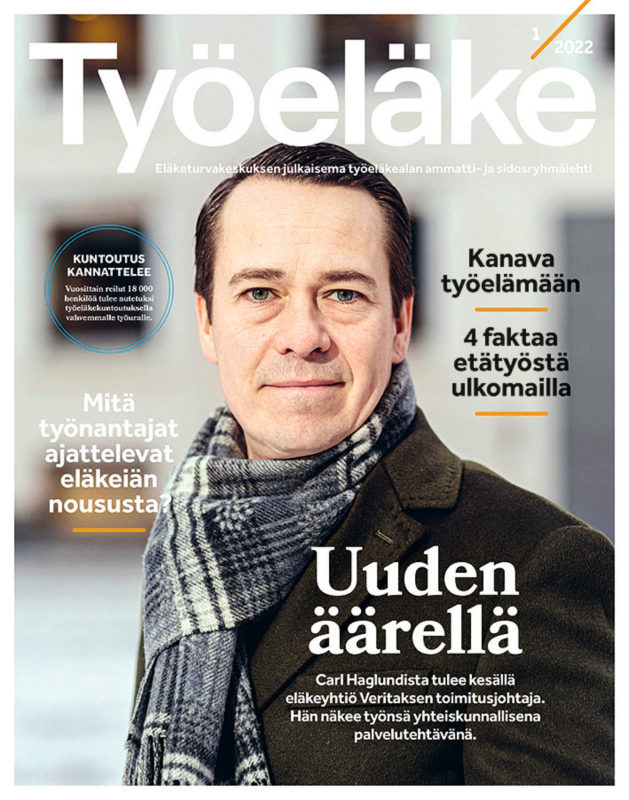 Uusimman Työeläke-lehden painetun lehden kansikuva.